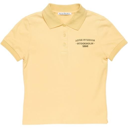 Acne Studios polo con logo - giallo