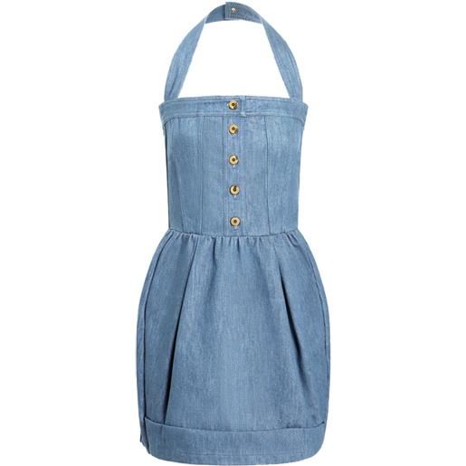 Patou abito corto denim - blu