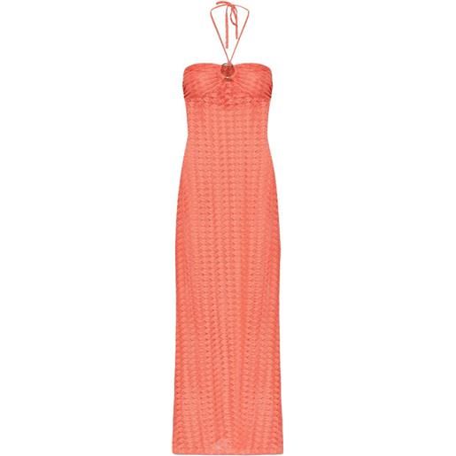 Melissa Odabash abito lungo harriet con scollo all'americana - arancione