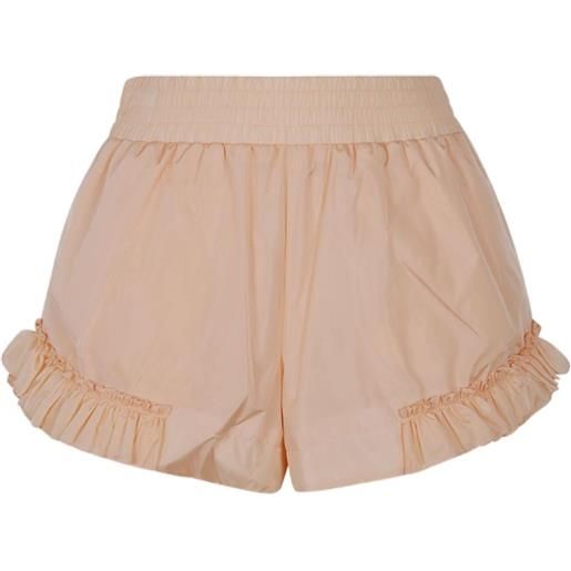 Simone Rocha shorts sportivi con ruches - toni neutri