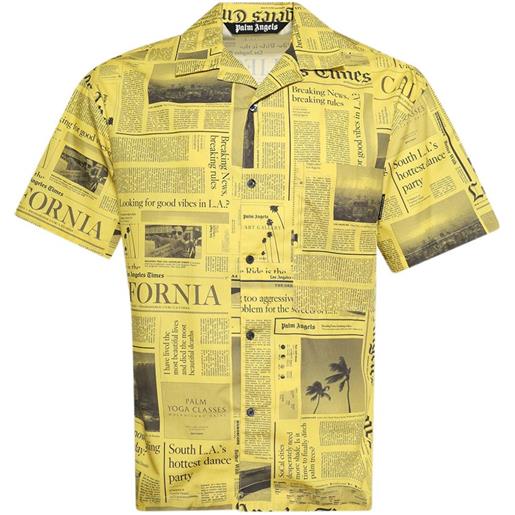 Palm Angels x la times camicia a maniche corte - giallo