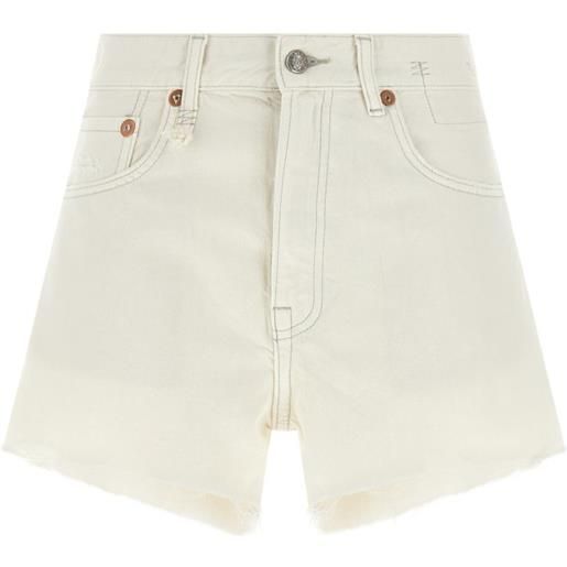 R13 shorts x-bf con frange - toni neutri