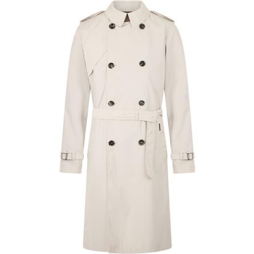 Moorer trench doppiopetto con cappuccio - toni neutri