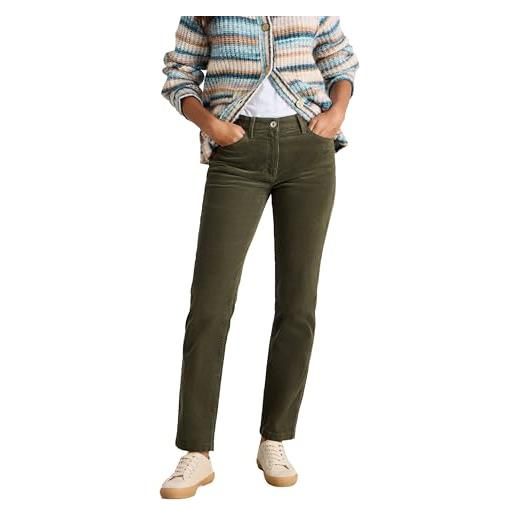 White Stuff pantaloni dritti brooke in velluto a coste da donna - vestibilità classica - khaki grn - taglia 36/r