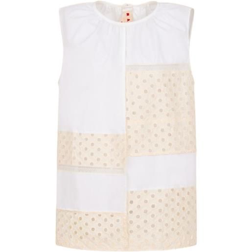 Marni blusa smanicata - bianco