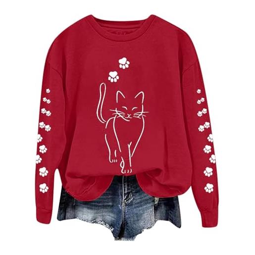 Cicy Bell Maglietta Donna Maniche Lunghe Colorblock – Girocollo, Tunica Casual In Misto Morbido