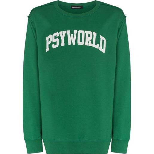 Undercover felpa a girocollo psyworld - verde