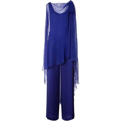 Alberta Ferretti abito smanicato - blu