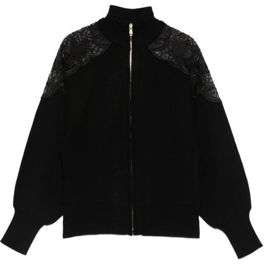 TWINSET giacca con zip - nero