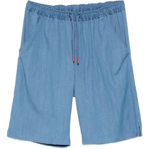 Kiton shorts con coulisse - blu
