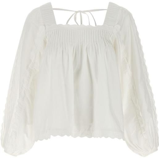 FARM Rio blusa plissettata - bianco