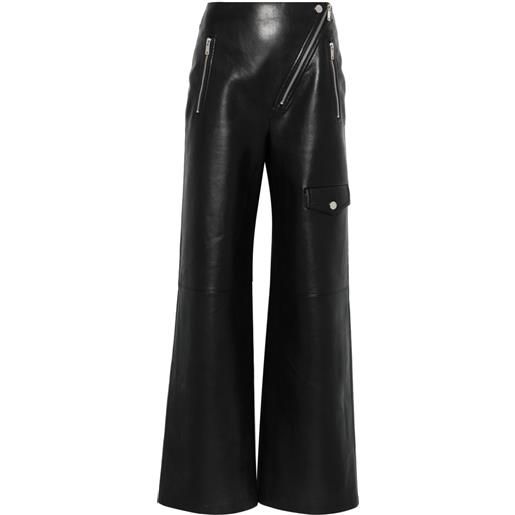 Nanushka pantaloni in pelle - nero