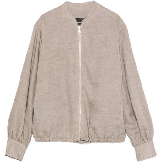 Fabiana Filippi bomber con decorazione - toni neutri