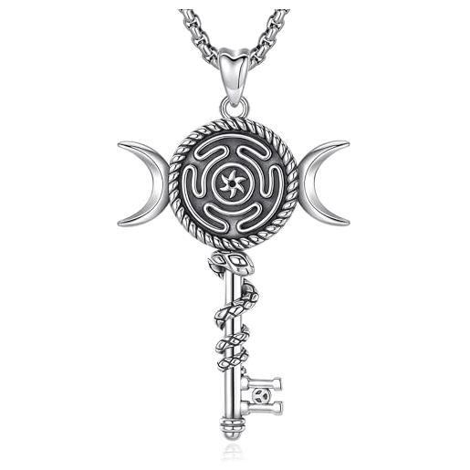 Custom4U Collana Personalizzata con 1/2 Foto e Nome/Testo Incisione Laser Ciondolo a Cuore/Rotondo Colore Argento/Nero/Oro Regalo Commemorativo