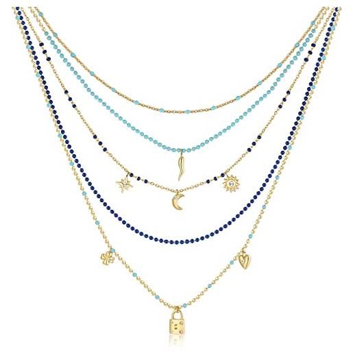 Brosway Collana Chant Con Ciondoli Portafortuna | Acciaio E Finitura Oro 14K
