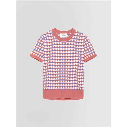 ALPHA STUDIO girocollo jacquard check