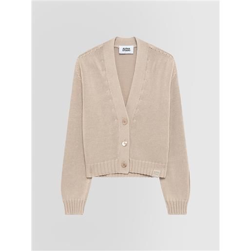 ALPHA STUDIO cardigan boxy integrale