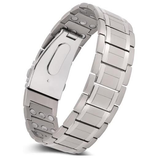 MagEnergy Braccialetto da uomo in rame puro al 99,9%, 18,5 cm, regolabile, con 6 magneti (rame), 7.3 inch, Rame