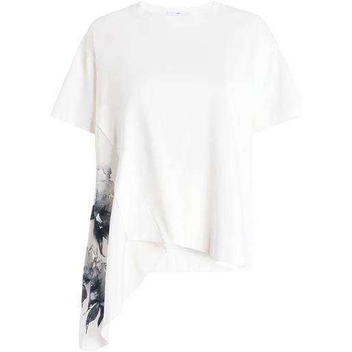 High t-shirt regatta a fiori - bianco