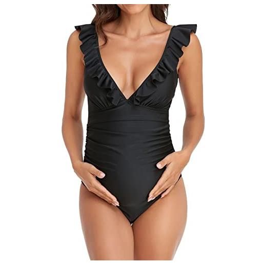 Generico costume da bagno premaman piscina costume premaman costumi donna interi taglie forti curvy due pezzi per vestito primavera chi ha la pancia mutande gravidanza allattamento regolabile tankini abiti