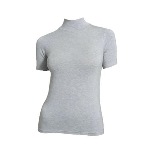 Generico ragno lupetto donna manica corta in eco viscosa calda e morbida art. D794ay