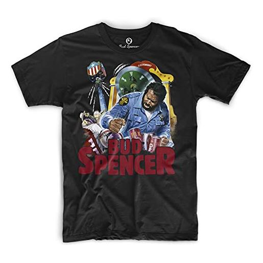 Bud Spencer® - maglietta buddy haut den lukas (nero) nero xxl