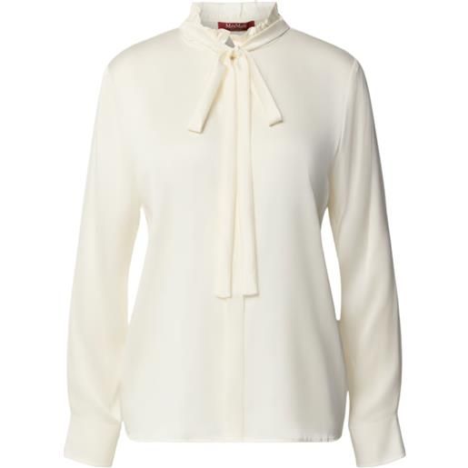 Max Mara Studio - blusa gilles in seta con fiocco