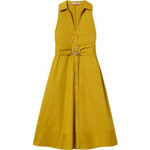 TWINSET abito longuette in popeline di cotone stretch