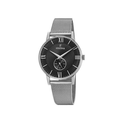 Festina Orologio Uomo F6870/1 – Cassa In Acciaio INOX, Vetro Minerale, Quadrante Marrone, Cinturino In Pelle - 5
