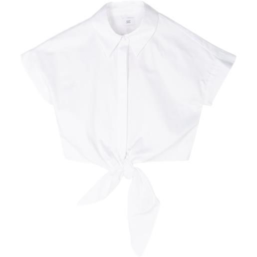 Adam Lippes top mila con nodo - bianco