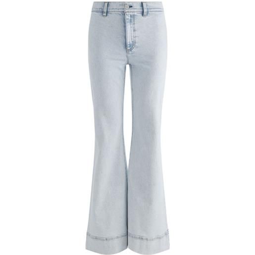 alice + olivia jeans gorgeous a gamba ampia - blu