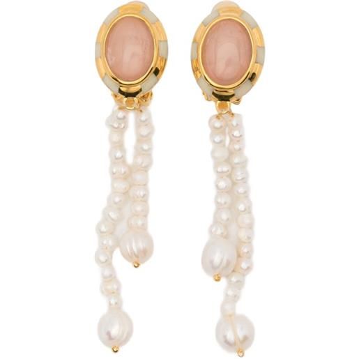 Orecchini A Clip Lideva Paris – Perle Imitazione Bianche – Metallro Argento – Fiore