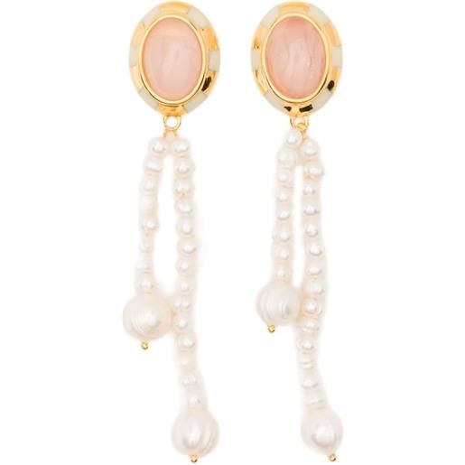 Orecchini A Cerchio Ovali In Argento 925 Con Doppia Perla | LeCalla Flaunt Per Donne E Ragazze - 2