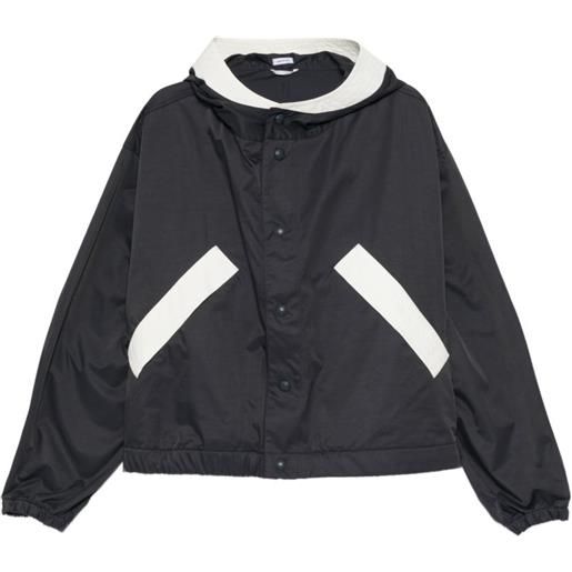 Thom Browne giacca crop con cappuccio - nero