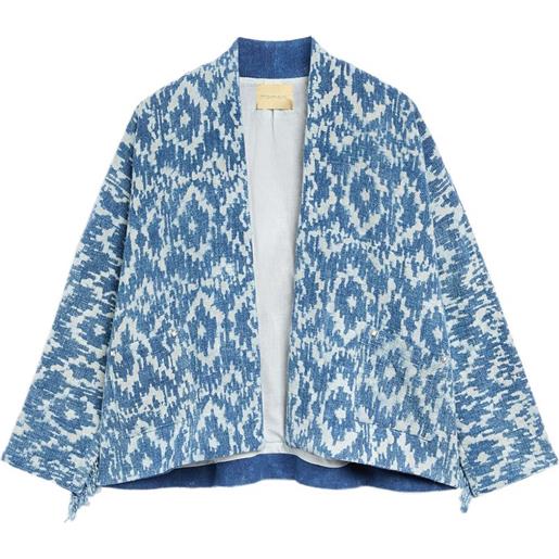 MOMONÌ giacca ara con stampa - blu