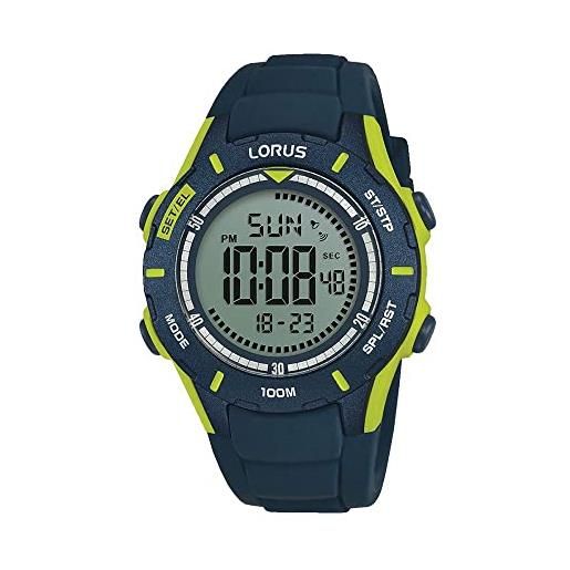 Lorus orologio cronografo digitale bambino con cinturino in silicone r2365mx9