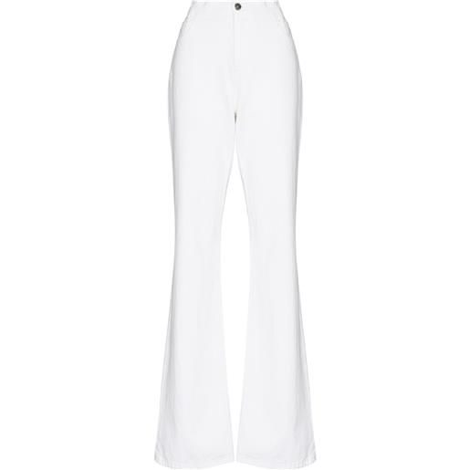 Raf Simons jeans svasati a vita alta - bianco