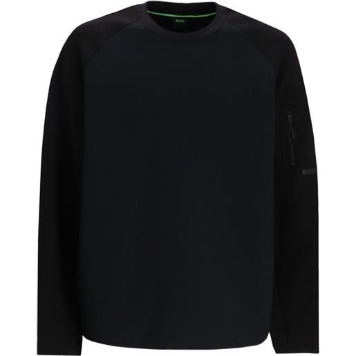 BOSS felpa con maniche raglan - nero