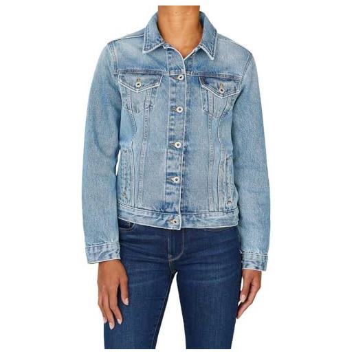 Pepe Jeans regular jacket pl402432, giacca di jeans donna, blue (denim-mp4), 