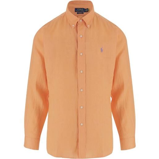 Polo Ralph Lauren camicia in lino - arancione