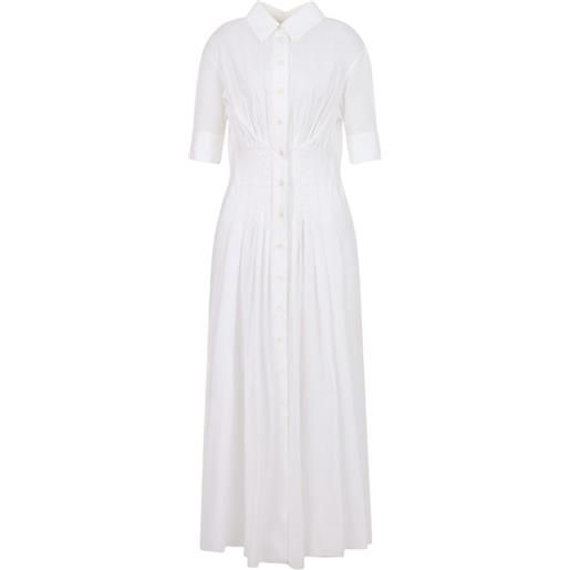 Marni chemisier in popelie con arricciatura - bianco