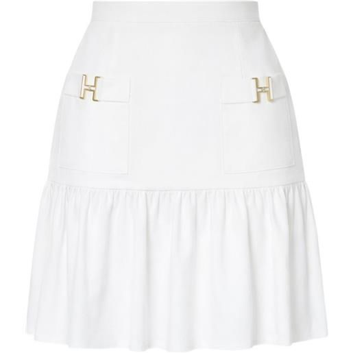 Elisabetta Franchi minigonna a vita alta - bianco