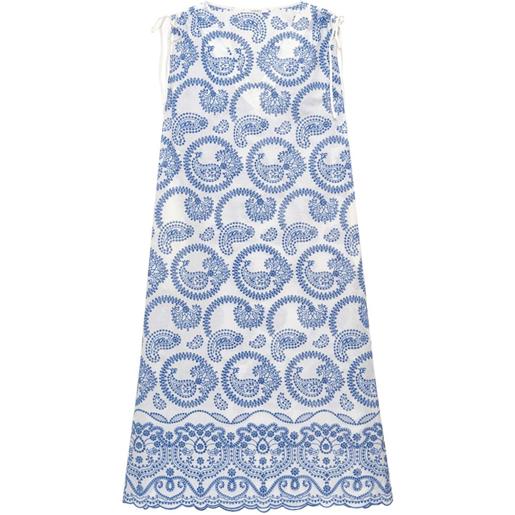 MALIPARMI abito con decorazione con punto inglese - bianco