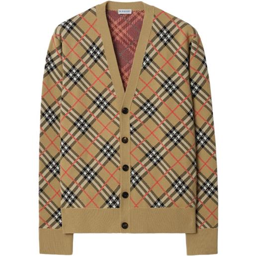 Burberry cardigan a quadri - toni neutri