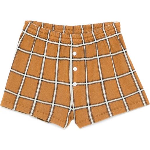 Guest In Residence shorts a quadri - marrone