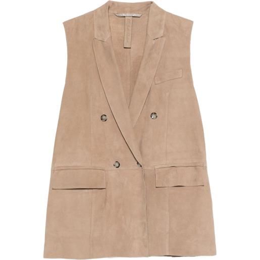 The Jackie Leathers gilet doppiopetto lanai - toni neutri