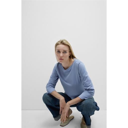 Intimissimi maglia manica 3/4 scollo a barchetta in elevated cotton azzurro