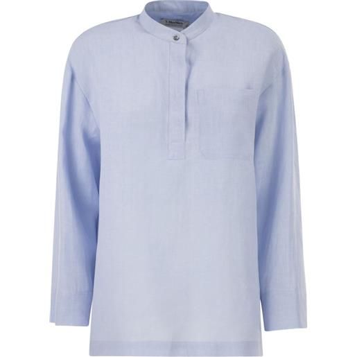 'S Max Mara polo con applicazione - blu