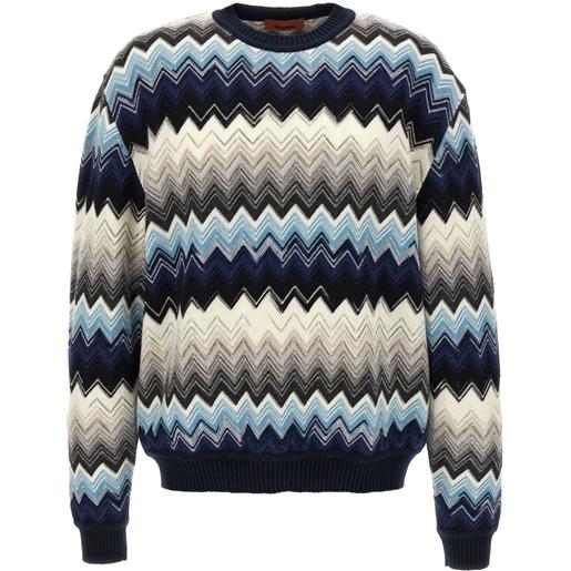 Missoni maglione con motivo a zigzag - blu