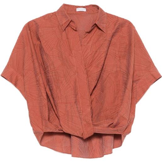 Brunello Cucinelli blusa a fantasia - arancione